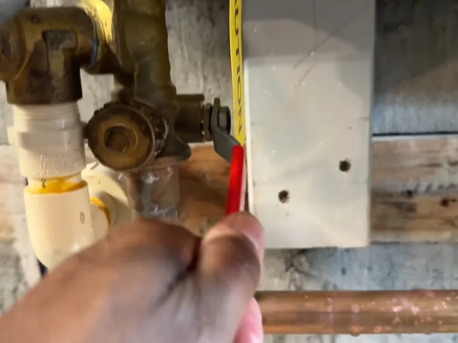 Tankless water heater service connections used during tankless water heater service work near Buckeye, AZ